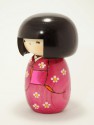 Kokeshi Rose fleurs Hanazono