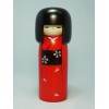 Kokeshi Red Flowers Haregi