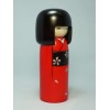 Kokeshi Red Flowers Haregi