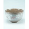 Brown tea cup with flowers Heian Sakura