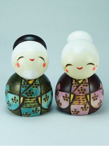 Kokeshi Couple Tomoshiraga