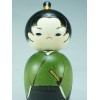 Kokeshi Green Samurai