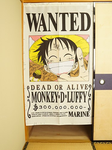 Noren One Piece Wanted Luffy