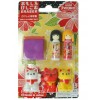 Cat & Kokeshi Eraser