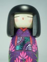 Kokeshi Fleurs Violettes Mushin