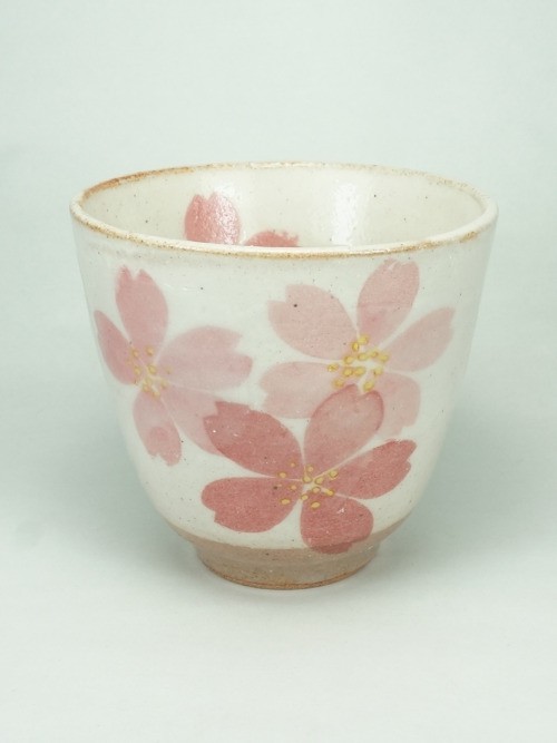 Yamakiikai Japanese tea cup Light Brown Cherryblossom From Japan G1766