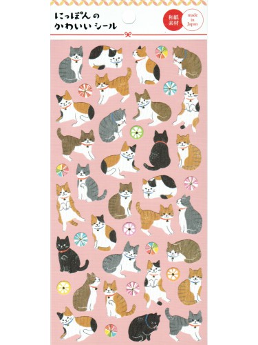 Japanese Cats Stickers