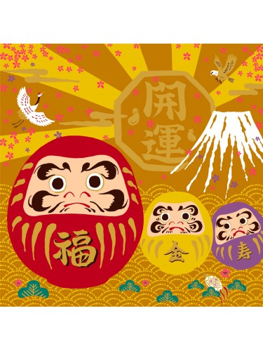 Daruma Mount Fuji Furoshiki