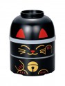 Bento Kokeshi Kuro Maneki Neko