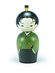 Kokeshi Green Samourai